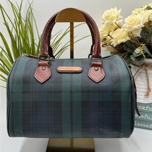 Polo Ralph Lauren Vintage Black Watch Plaid Speedy Boston Bag